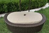 Wicker Pet Sun Bed with Hard Canopy
